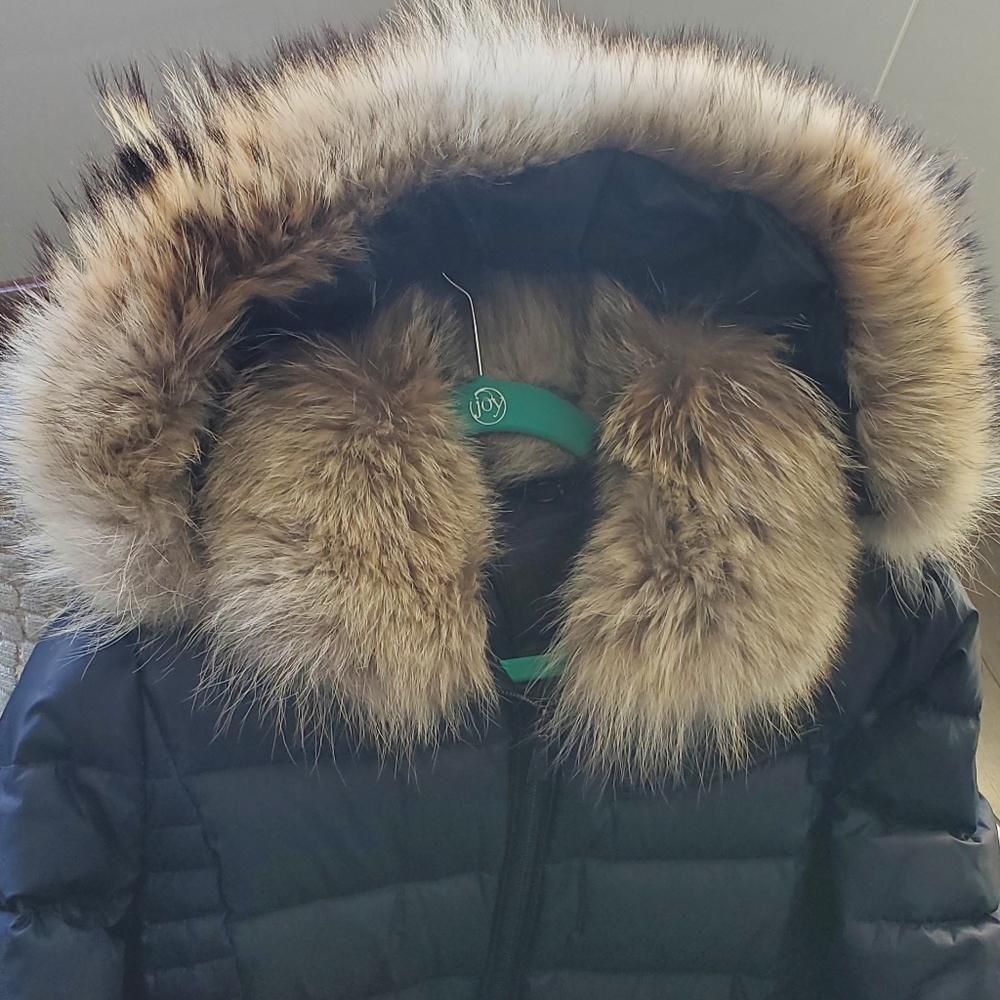 Dawn Levy down coat navy puffer L